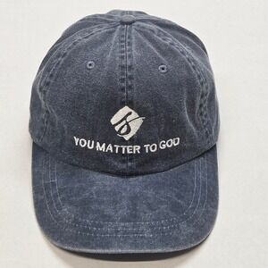 Majestic Athletic Navy Blue Baseball Cap You Matter To‎ God Embroidered One Size